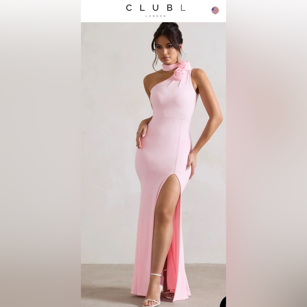Formal Pink One-Shoulder Dress